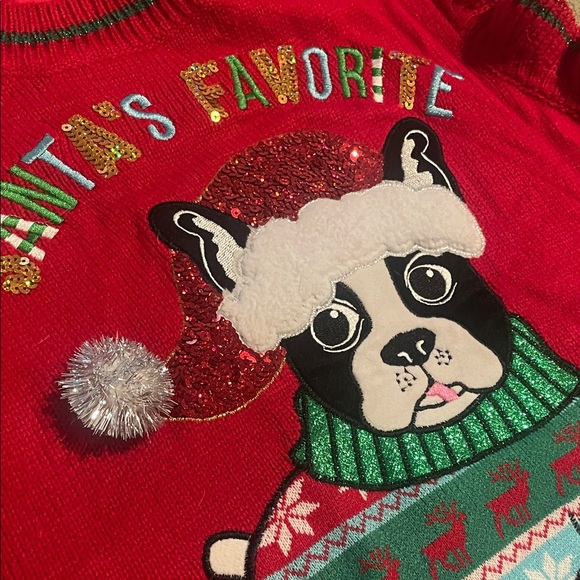 Red Christmas Dog Sweater Top - Picture 4 of 4